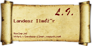 Landesz Ilmár névjegykártya